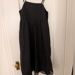 Just Female Black Jacquard Style Midi Dress